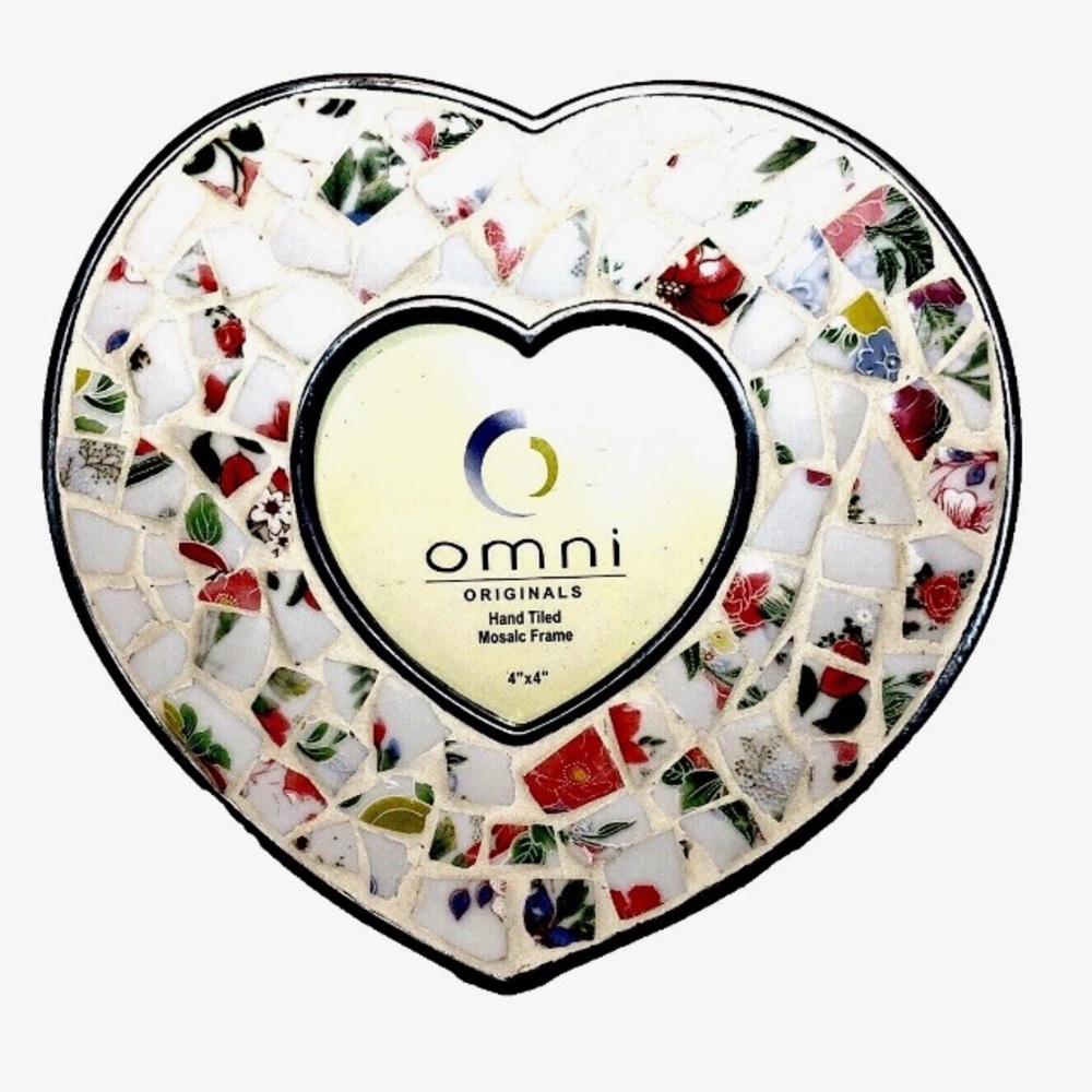 Omni Originals Heart-Shaped Mosaic Frame - Vibrant Design